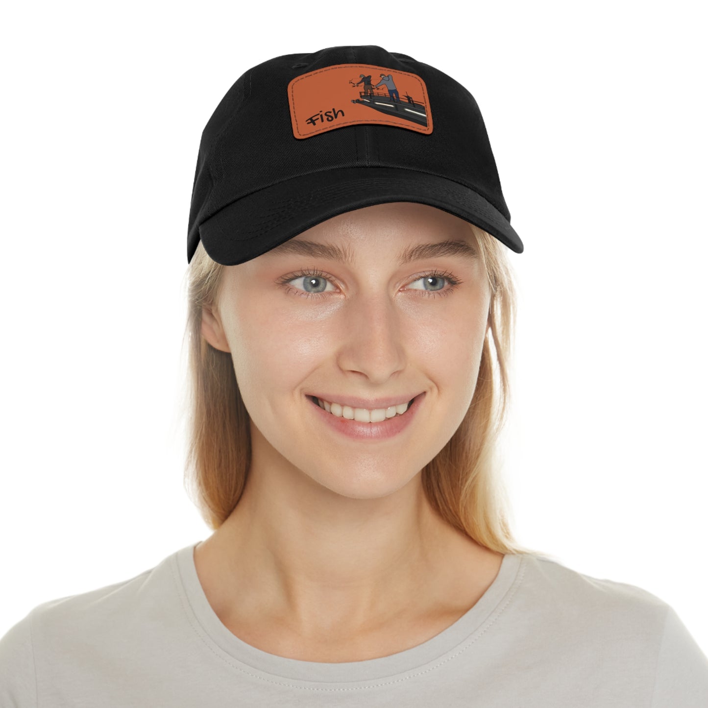 Bow fishing Hat with Leather Patch