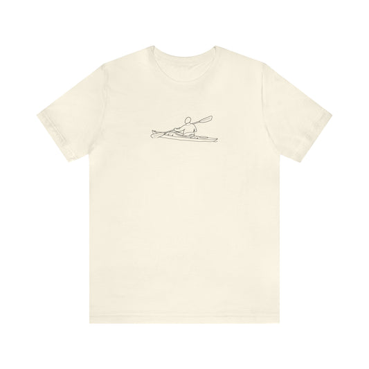 Kayak Man - Park Lake Unisex Lightweight Short Sleeve Tee