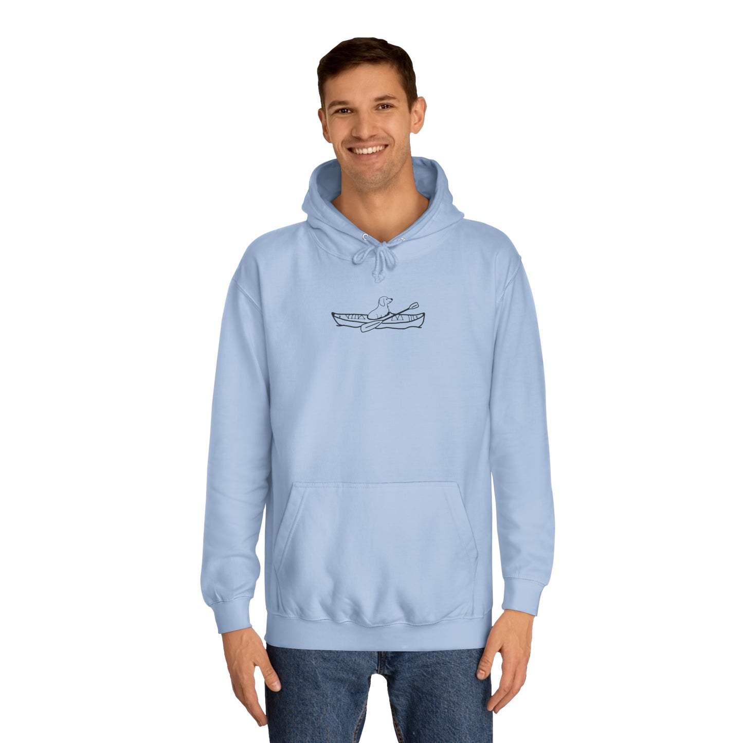 Kayak Dog -Dachshund Plain - Unisex Medium Weight Hoodie