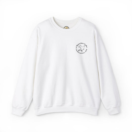 Okauchee Lake Embroidered Circle Text Oconomowoc WIUnisex Heavy Blend™ Crewneck Sweatshirt