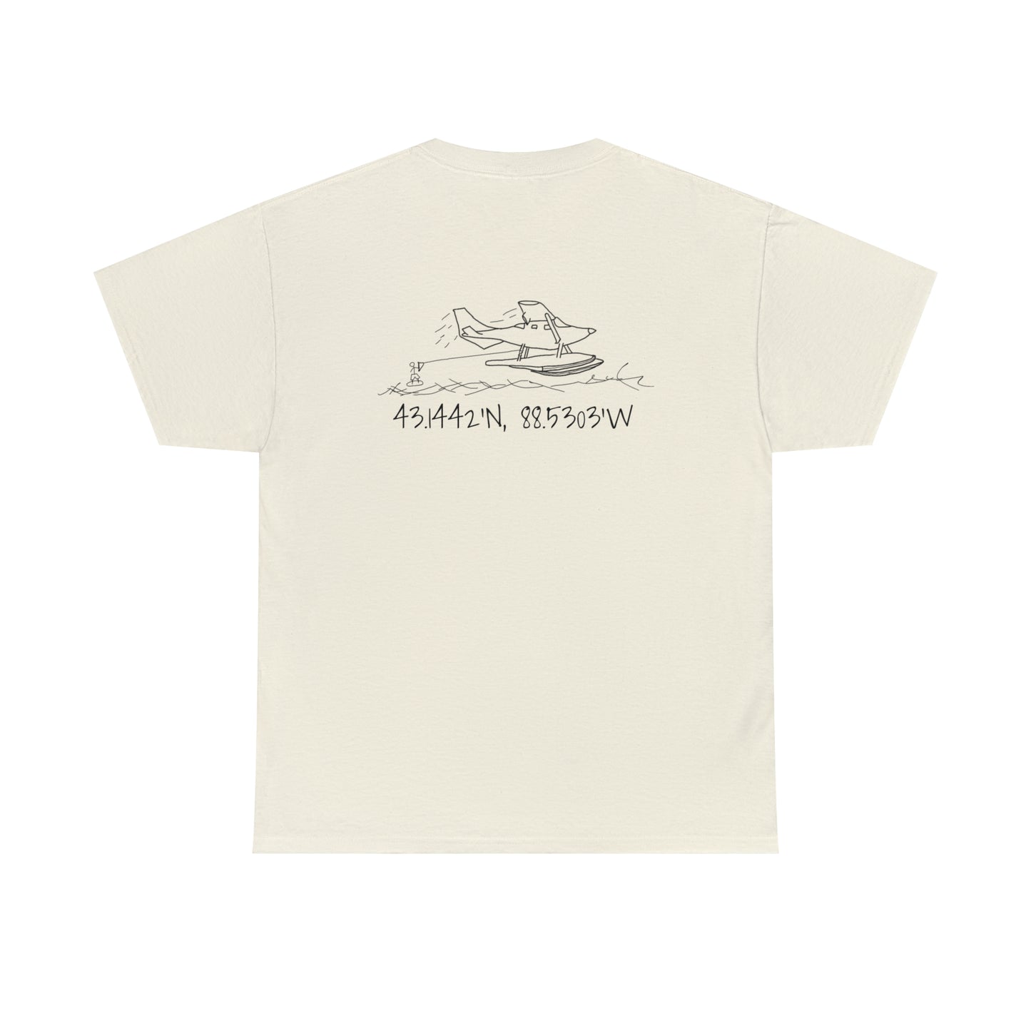 Float Plane - Lac LaBelle Unisex Heavyweight Short Sleeve Tee