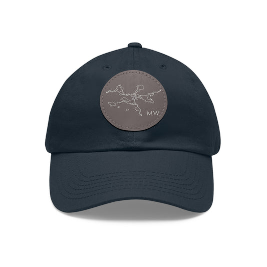 Manitowish Waters Embroidered Hat with Leather Patch