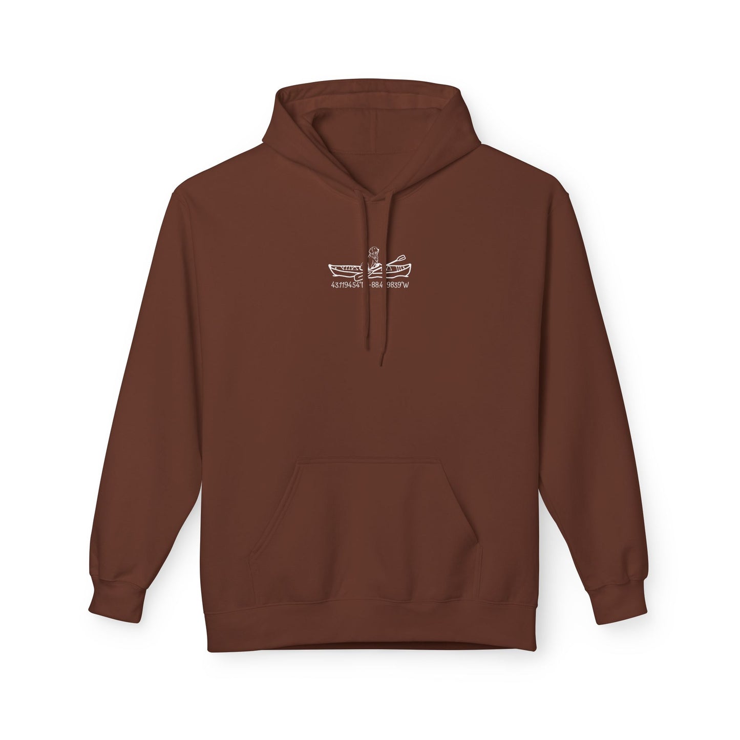 Bite or Beer Fishing, Golden retriever Kayak Dog Midweight Travel Hoodie - Softstyle Gildan