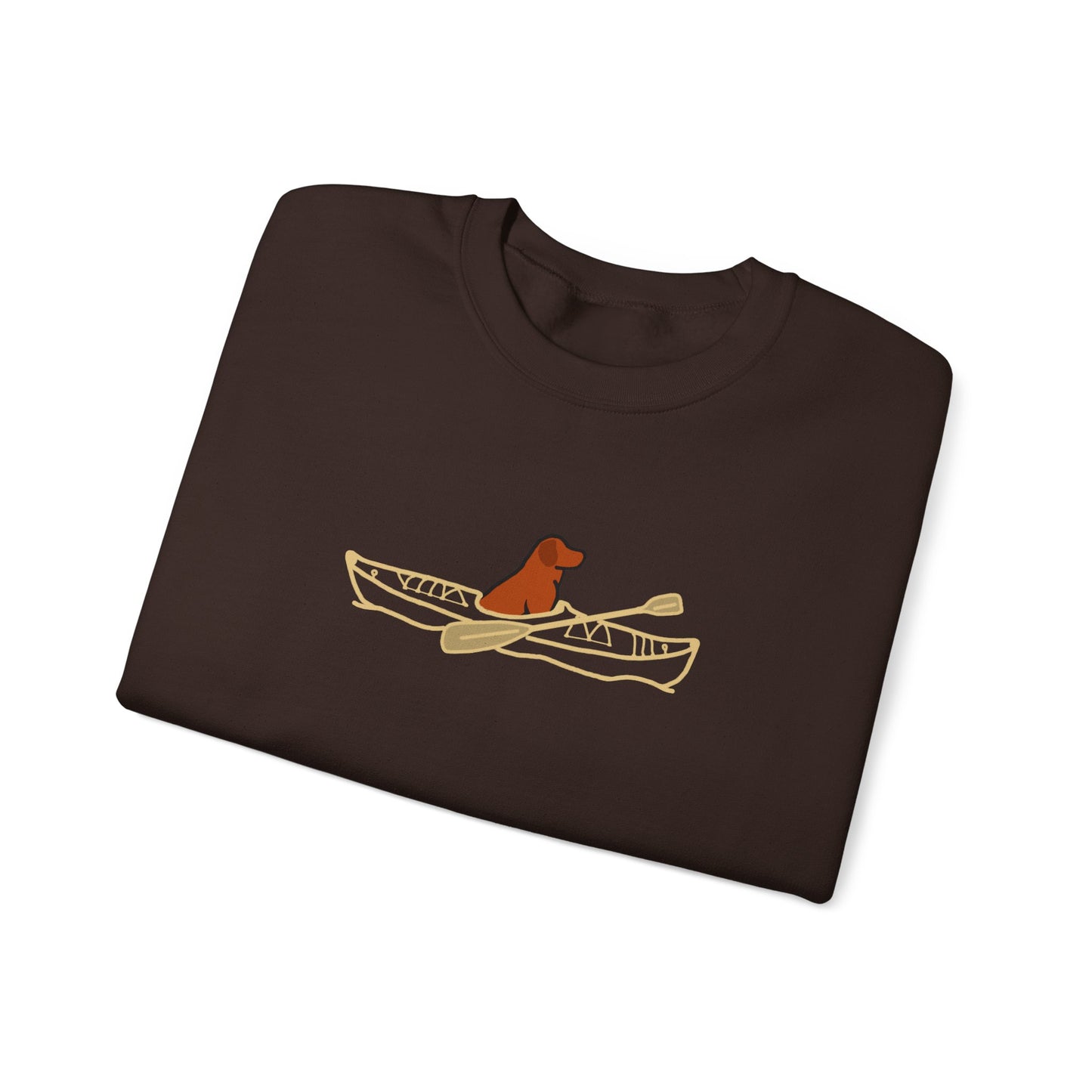 'Lucy the Lab' Kayak Dog Unisex Heavy Blend Crewneck Sweatshirt - Pewaukee Lake