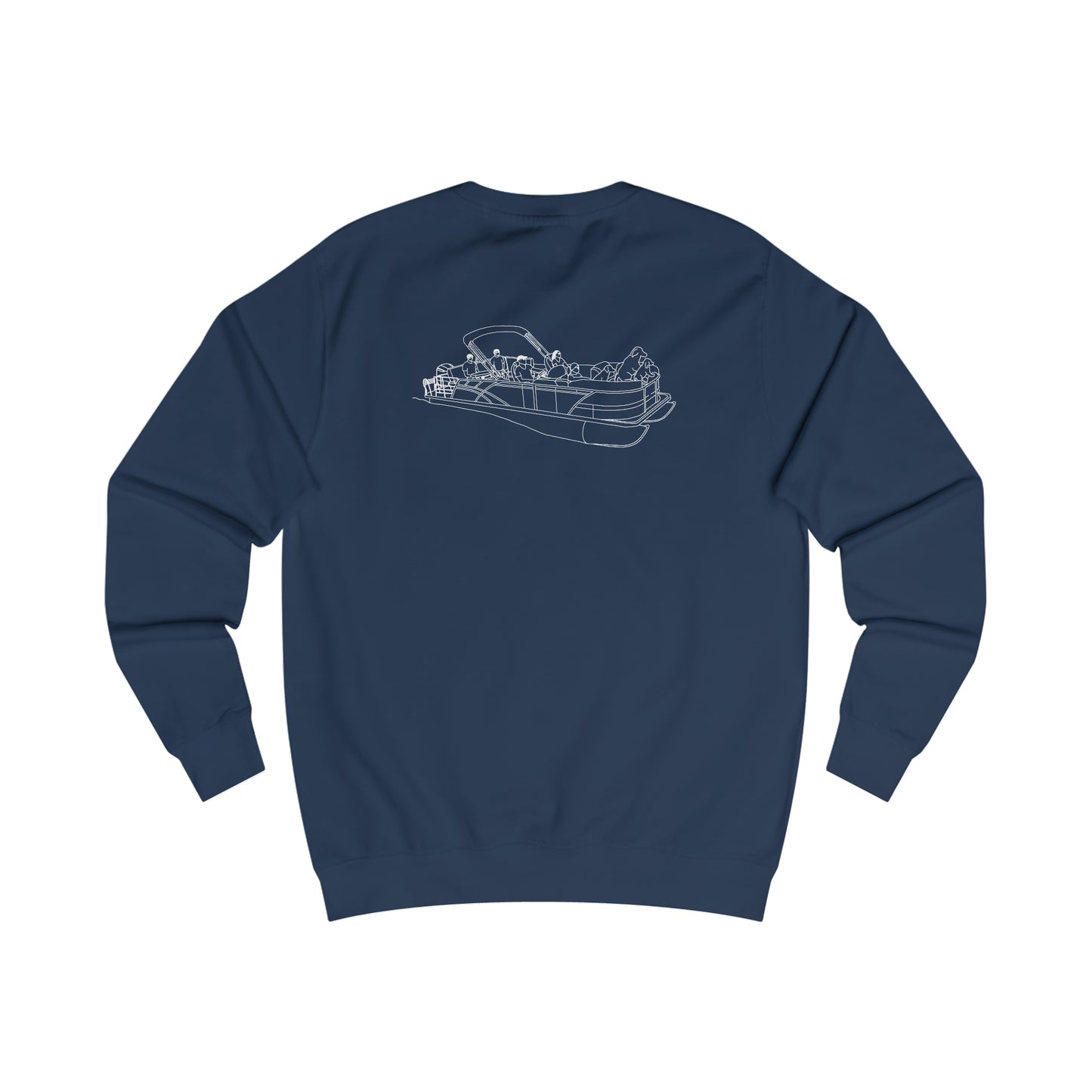 Compass Rose, Pontoon Family with Dogs -  Men's Crewneck