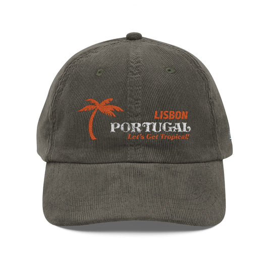 Embroidered Vintage Corduroy Cap