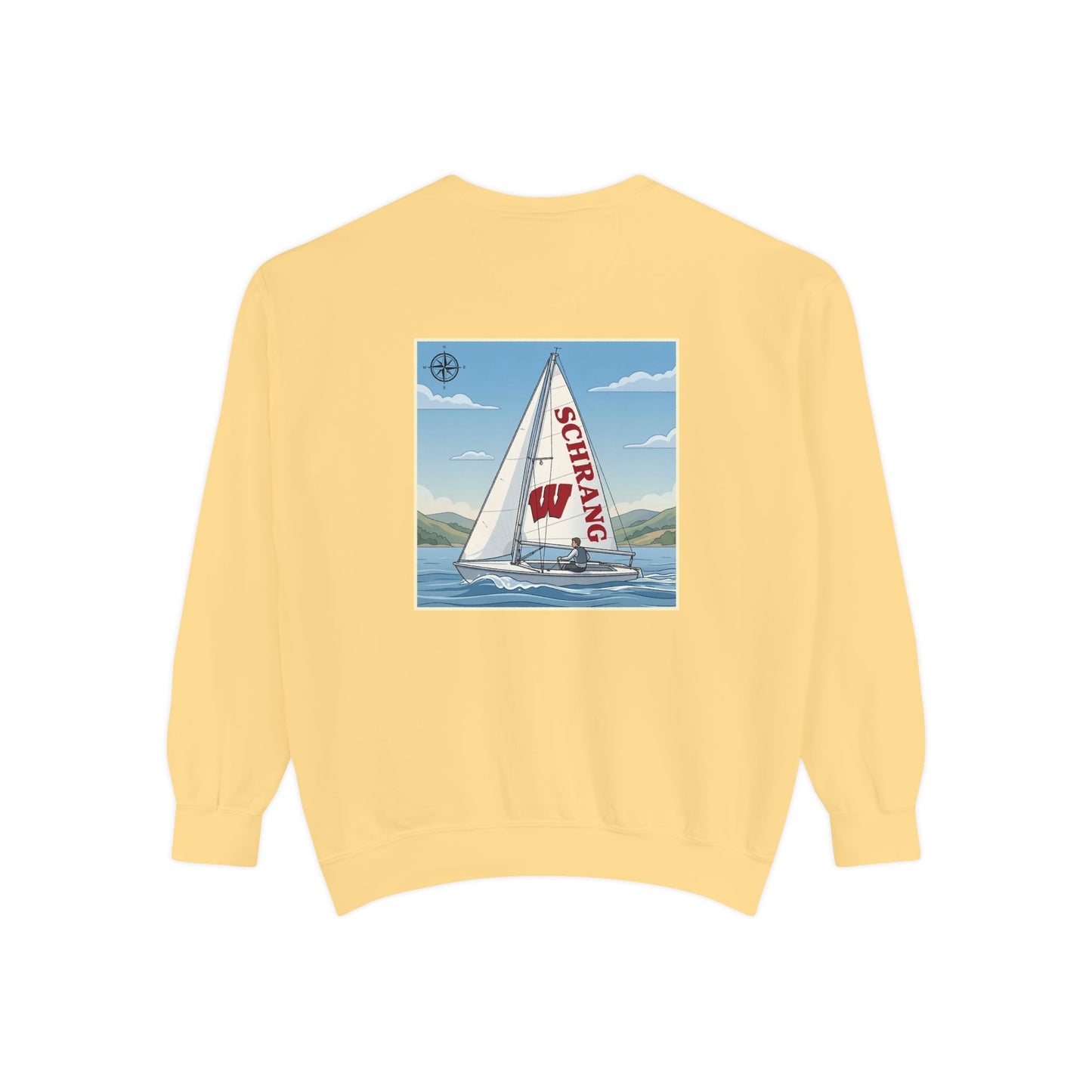 Custom Graphic Sailing - Comfort Colors Crewneck