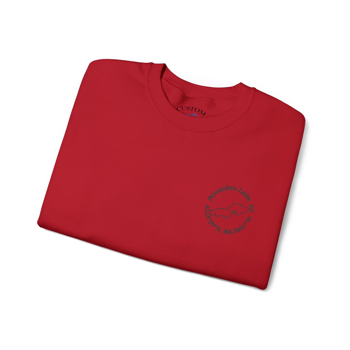 Pewaukee Lake Embroidered Crewneck Sweatshirt - Gildan