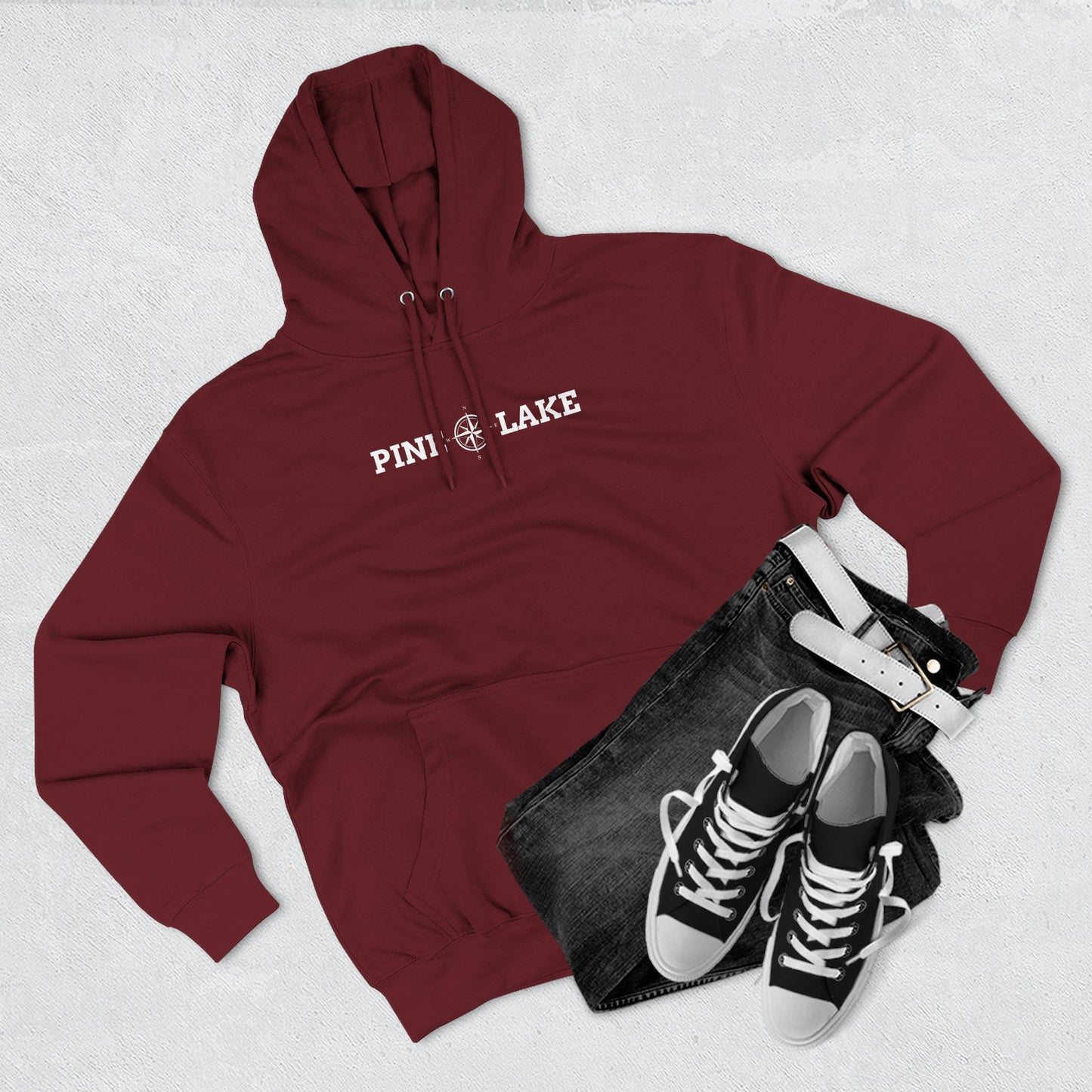 Three Panel Fleece Hoodie - Lane Seven