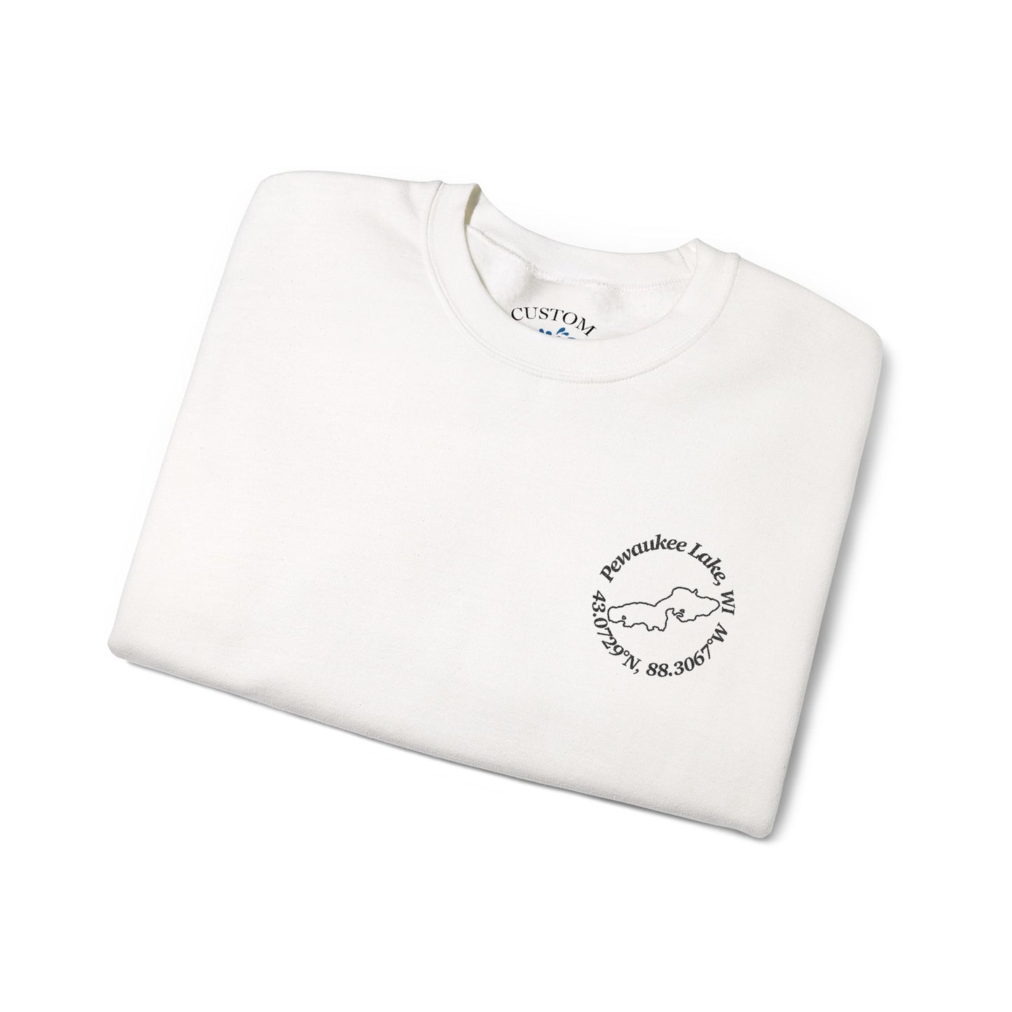 Pewaukee Lake Embroidered Crewneck Sweatshirt - Gildan