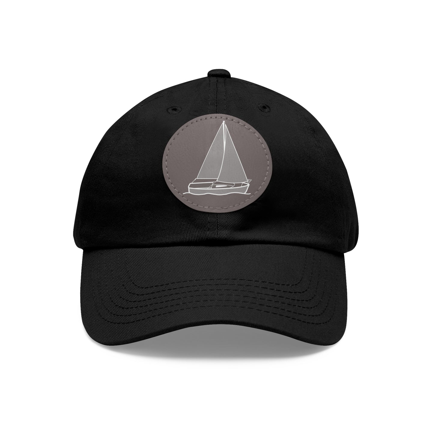 Sailboat Comfort model Hat with Leather Patch (Round)