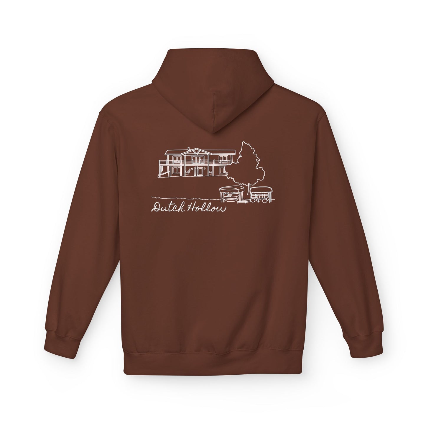 Dutch Hollow Line Art Midweight Travel Hoodie