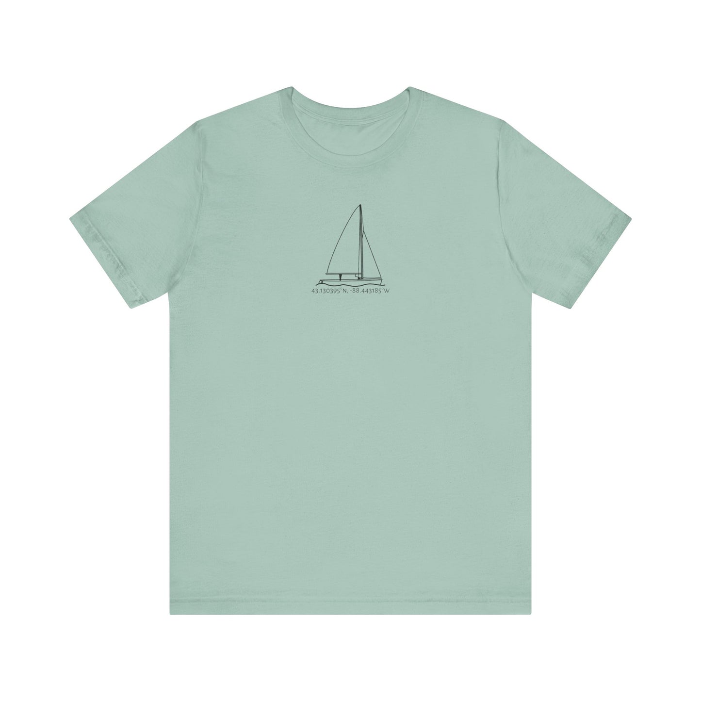 Sailboat 470 Model Type Unisex Lightweight Short Sleeve Tee