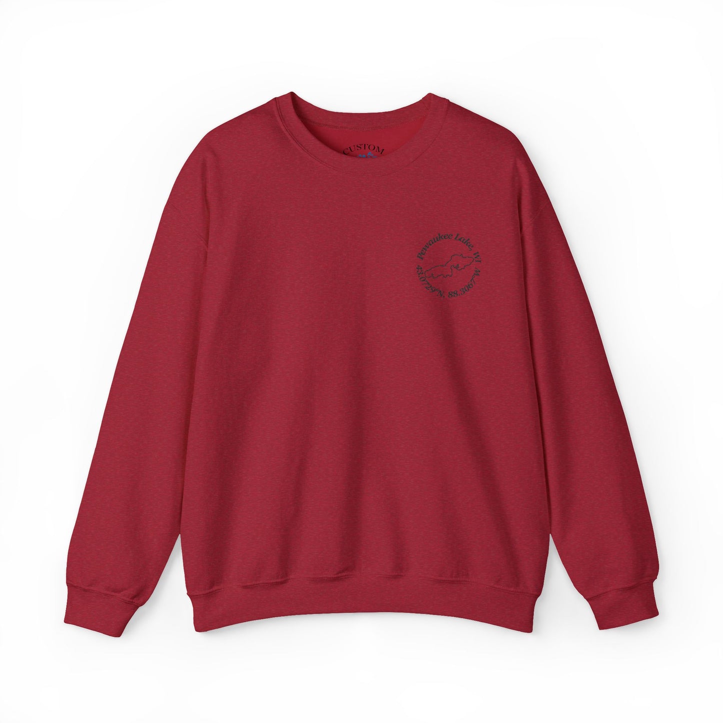 Pewaukee Lake Embroidered Crewneck Sweatshirt - Gildan