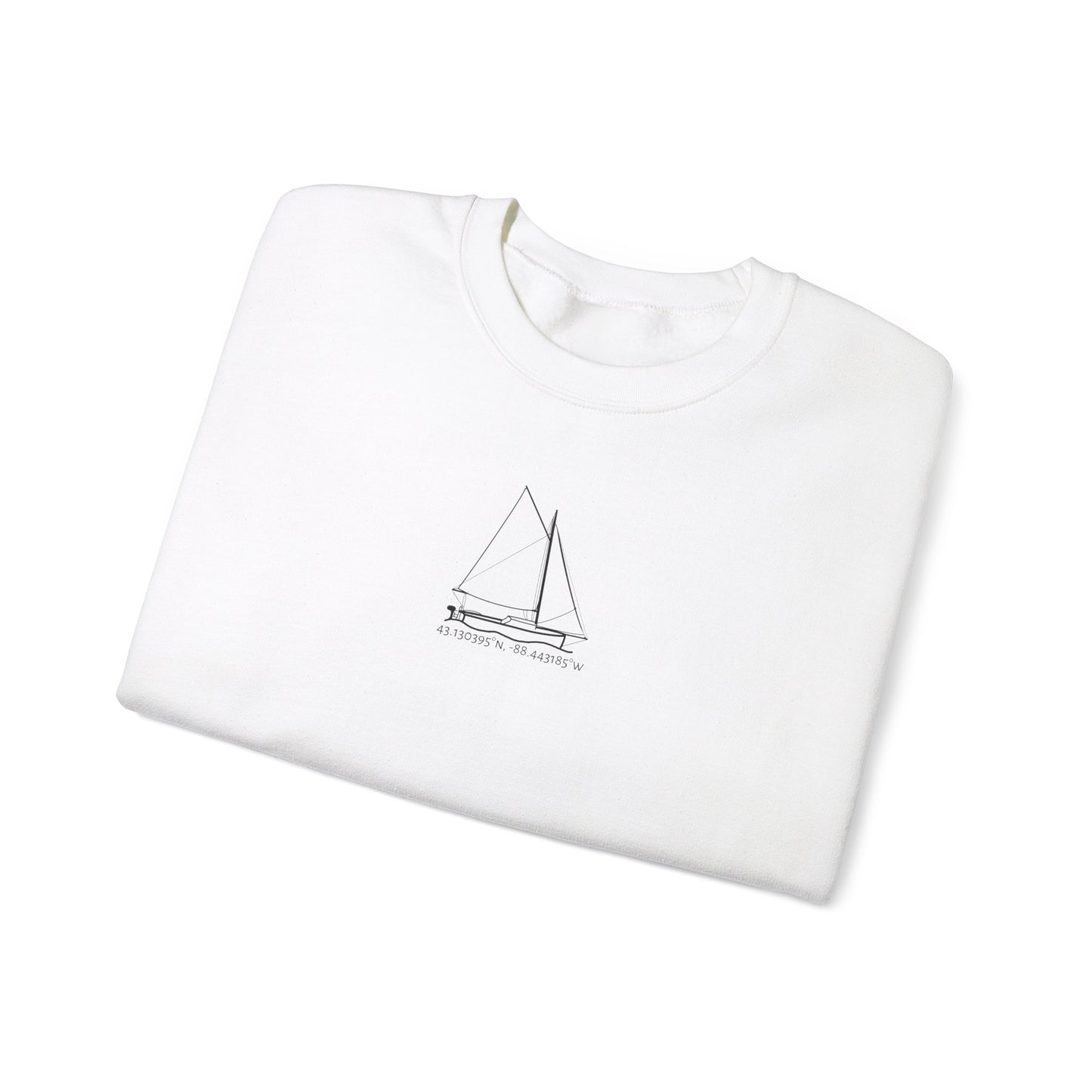 Sailboat With Motor Unisex Heavy Blend™ Crewneck Sweatshirt