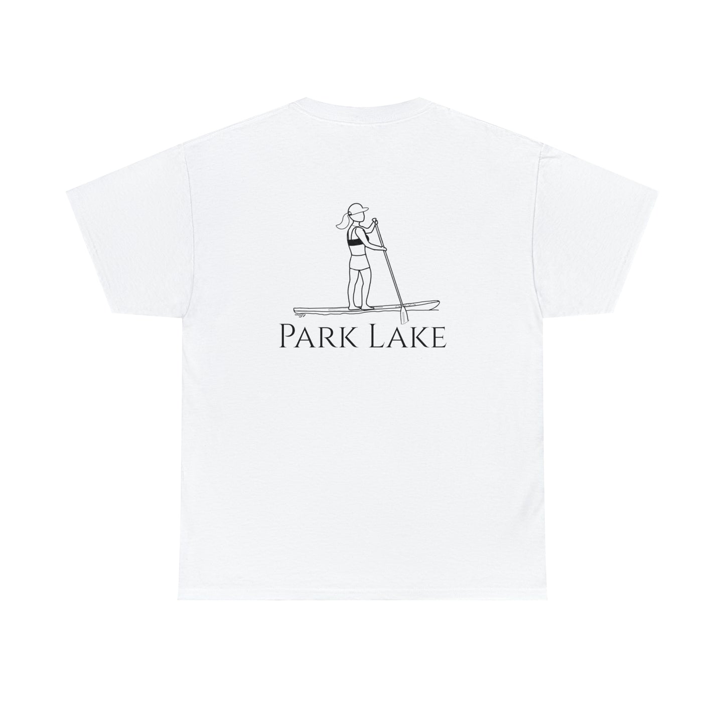 Paddle Board Girl - Park Lake Unisex Heavy Tee Shirt