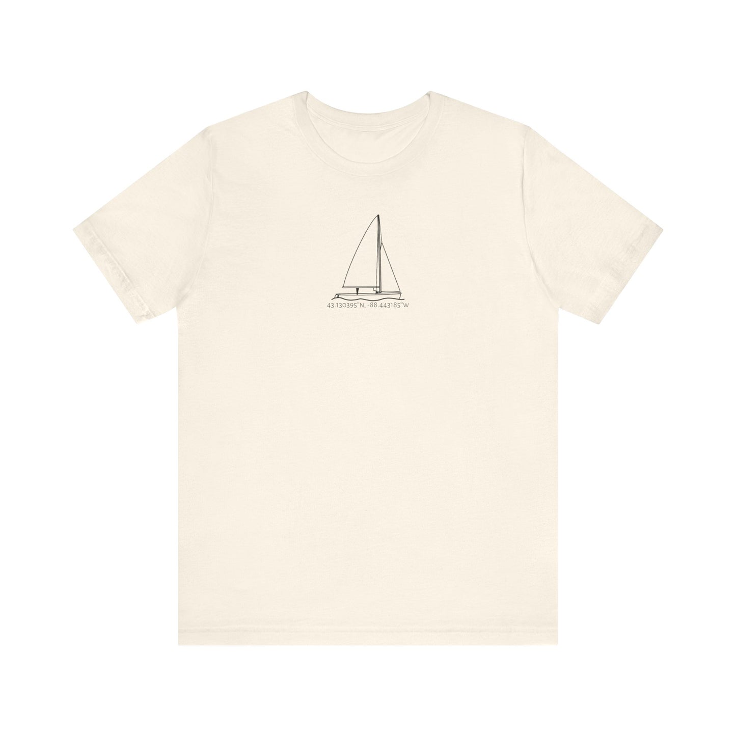 Sailboat 470 Model Type Unisex Lightweight Short Sleeve Tee