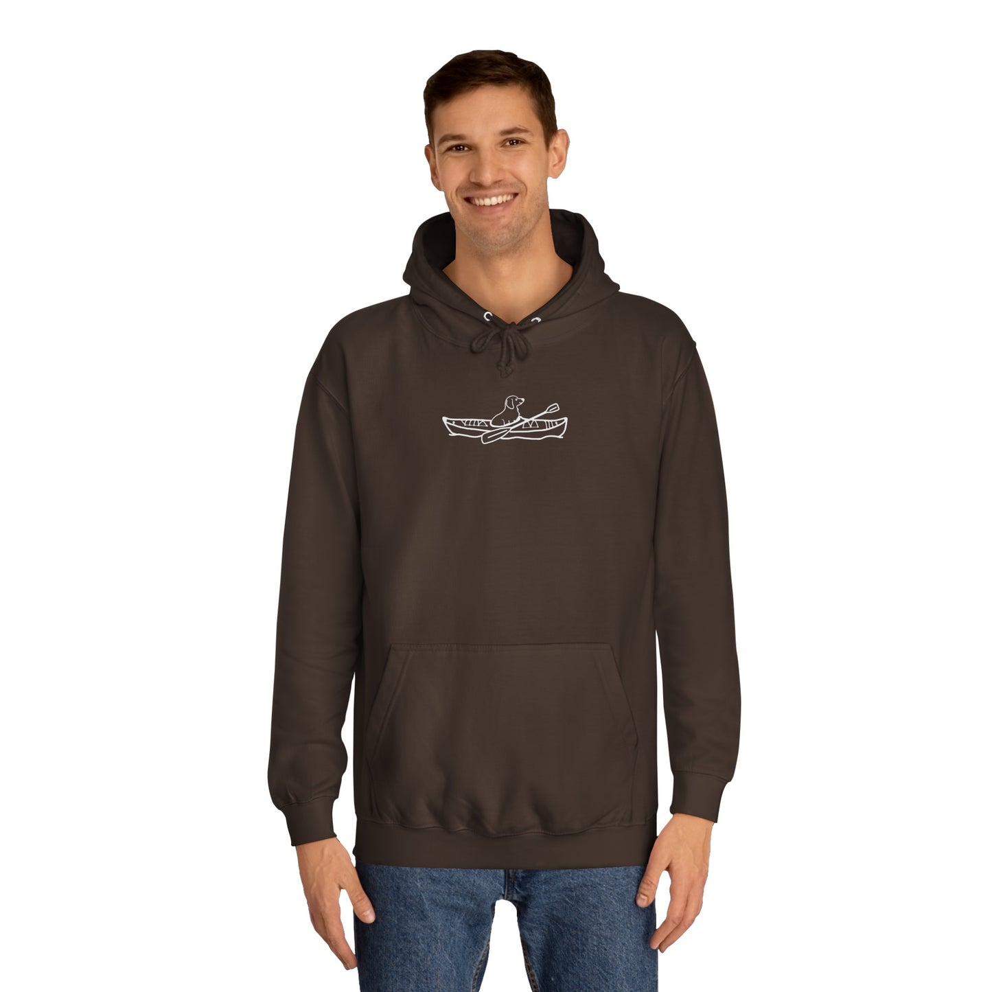 Kayak Dog -Dachshund Plain - Unisex Medium Weight Hoodie