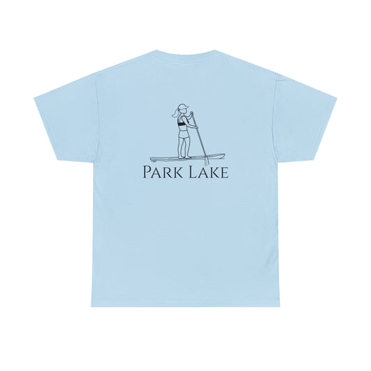 Paddle Board Girl - Park Lake Unisex Heavy Tee Shirt