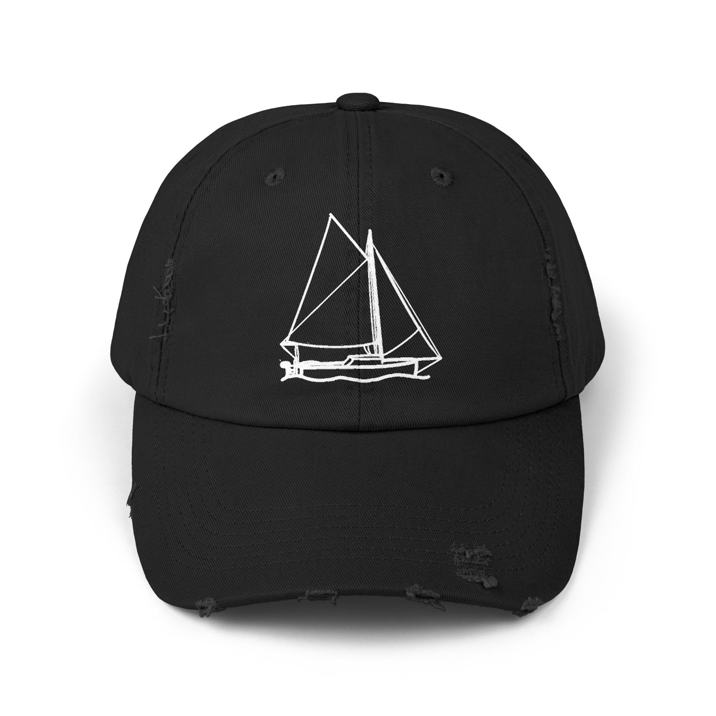 Sailboat with Motor Unisex Distressed Cap