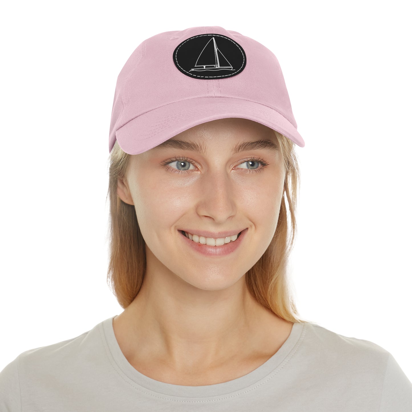 Sailboat 470 model Hat with Leather Patch (Round)