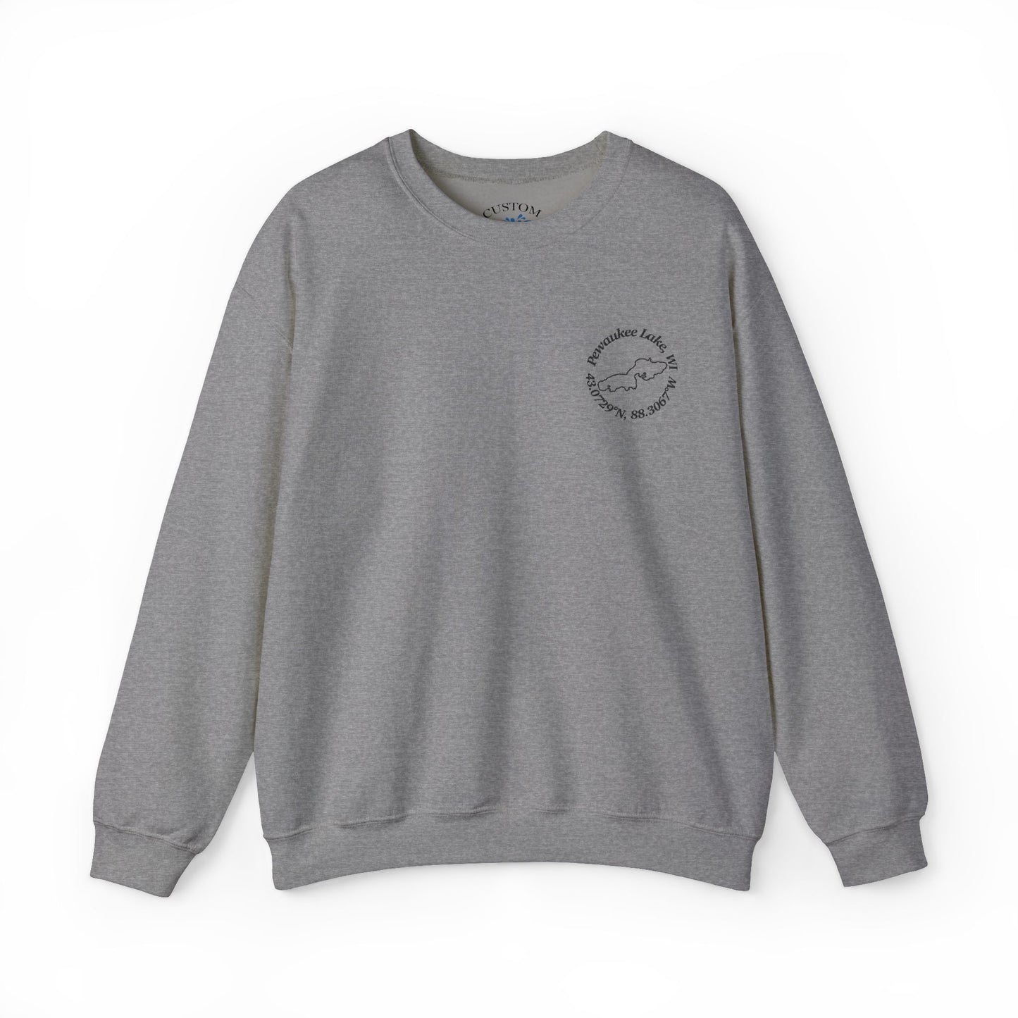 Pewaukee Lake Embroidered Crewneck Sweatshirt - Gildan
