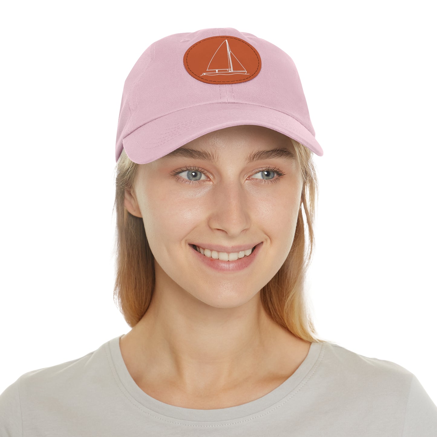 Sailboat 470 model Hat with Leather Patch (Round)