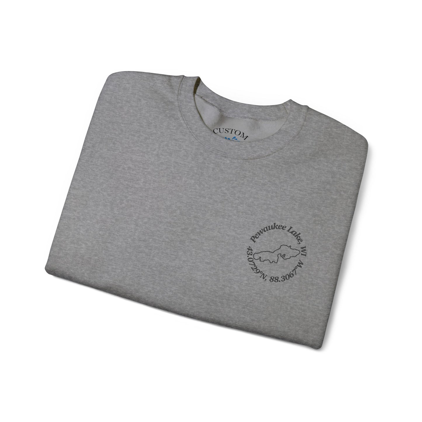 Pewaukee Lake Embroidered Crewneck Sweatshirt - Gildan