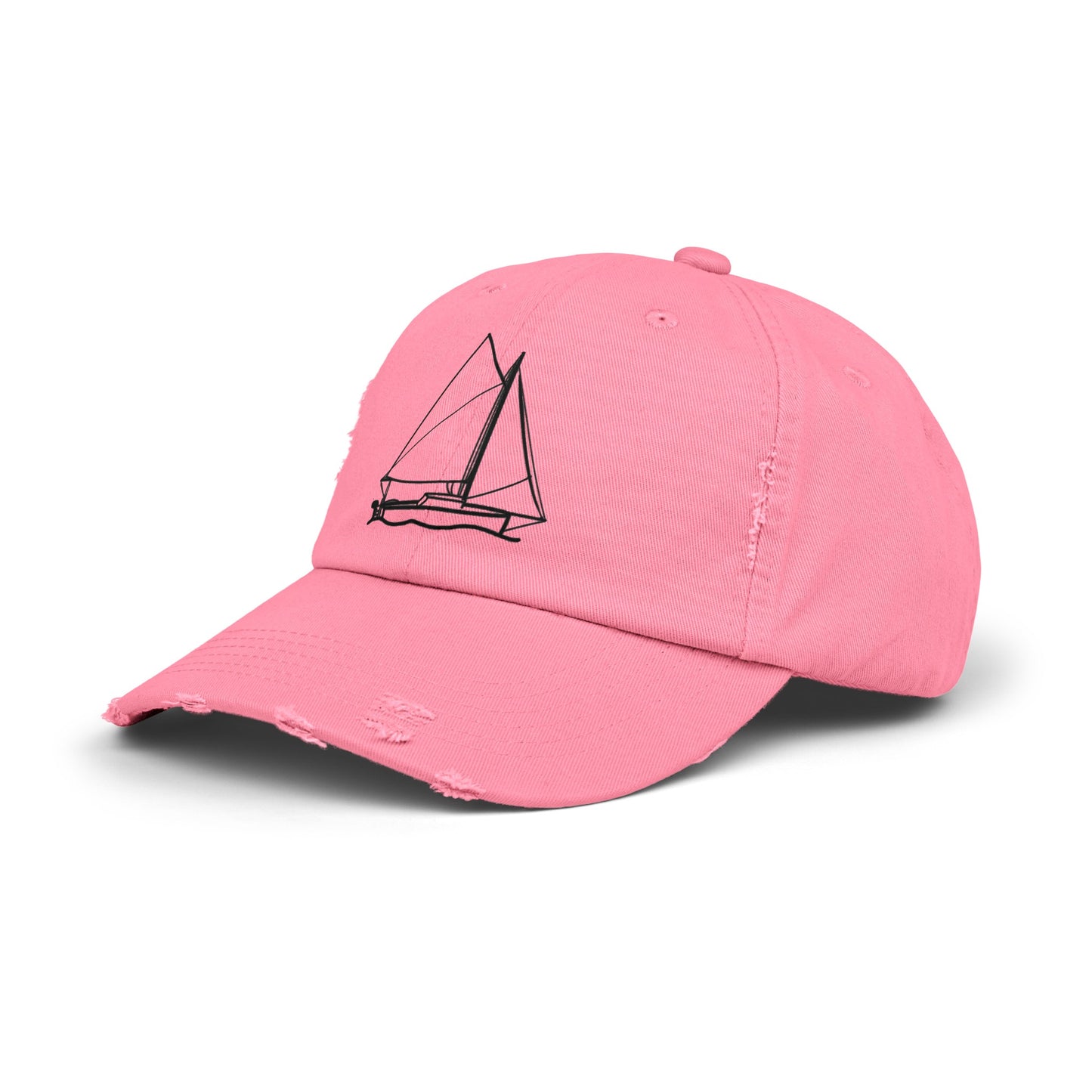 Sailboat with Motor Unisex Distressed Cap