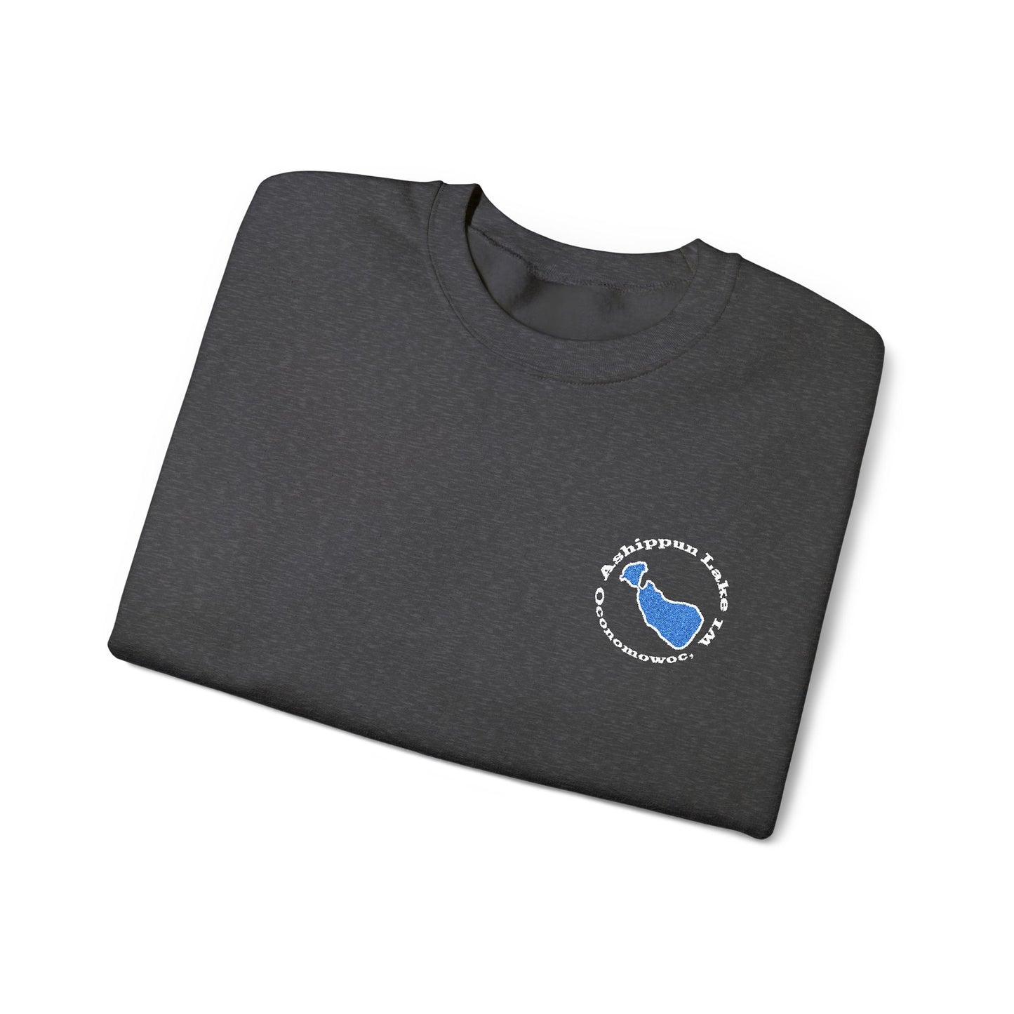 Ashippun Lake Embroidered Crewneck