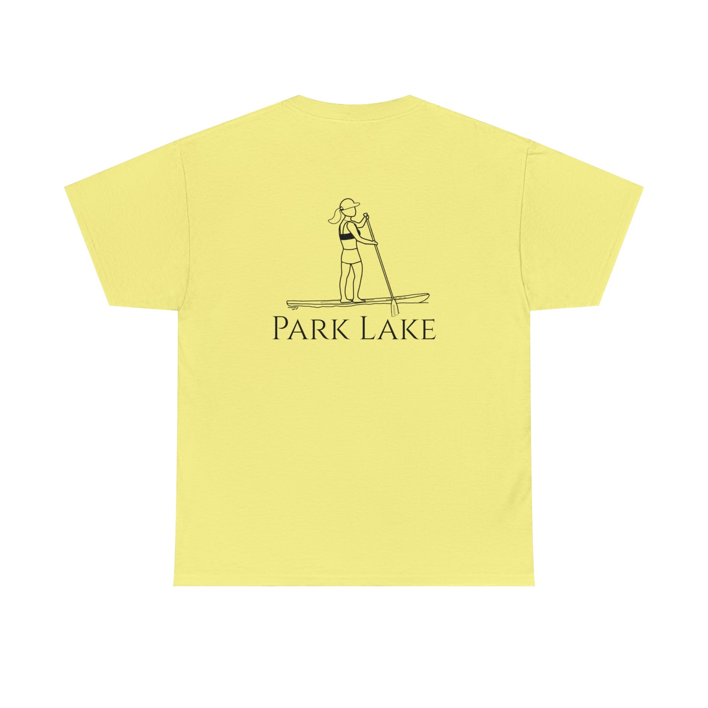 Paddle Board Girl - Park Lake Unisex Heavy Tee Shirt