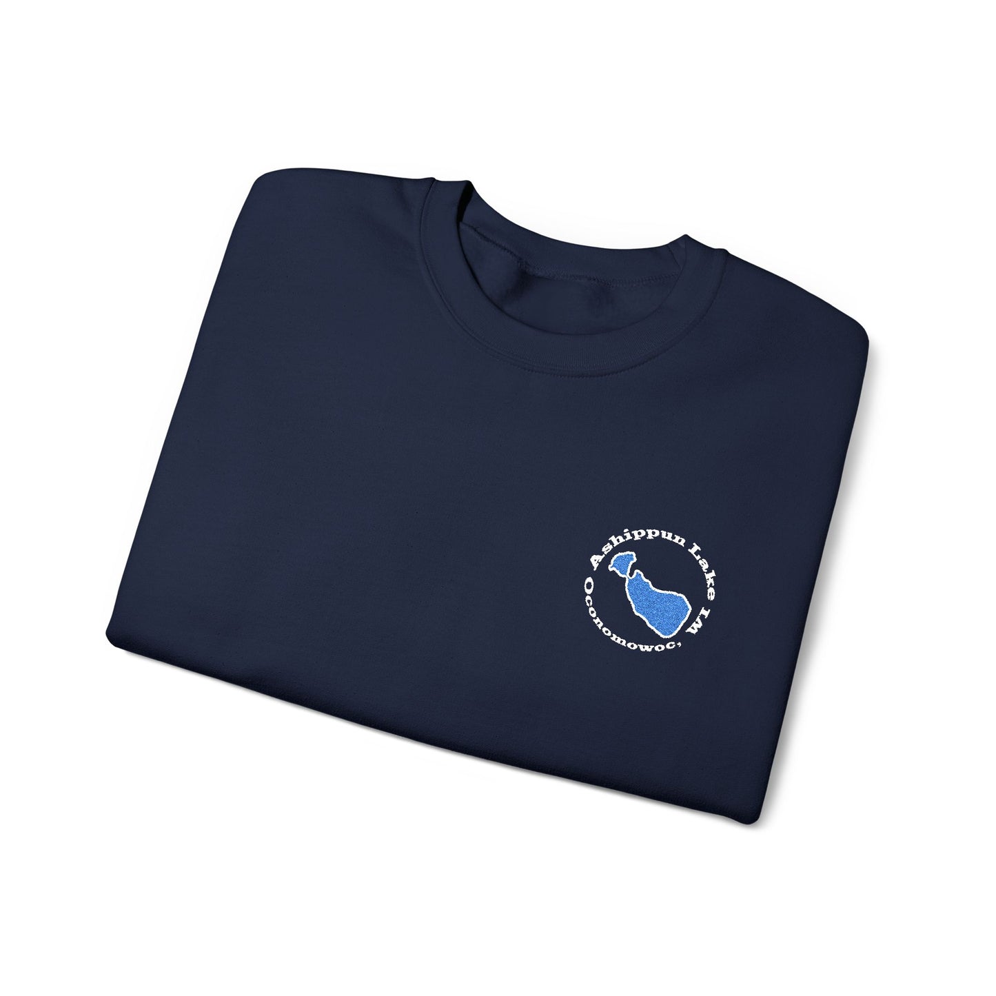 Ashippun Lake Embroidered Crewneck