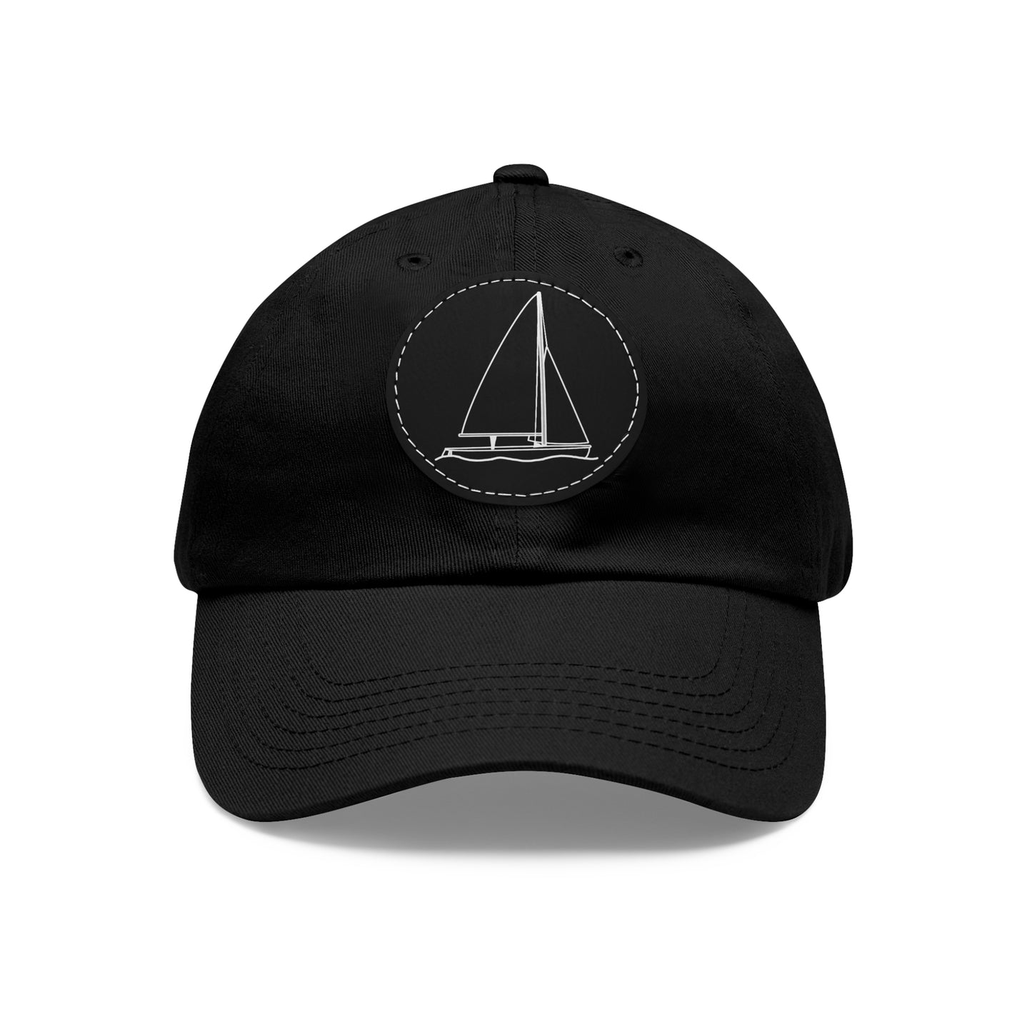 Sailboat 470 model Hat with Leather Patch (Round)