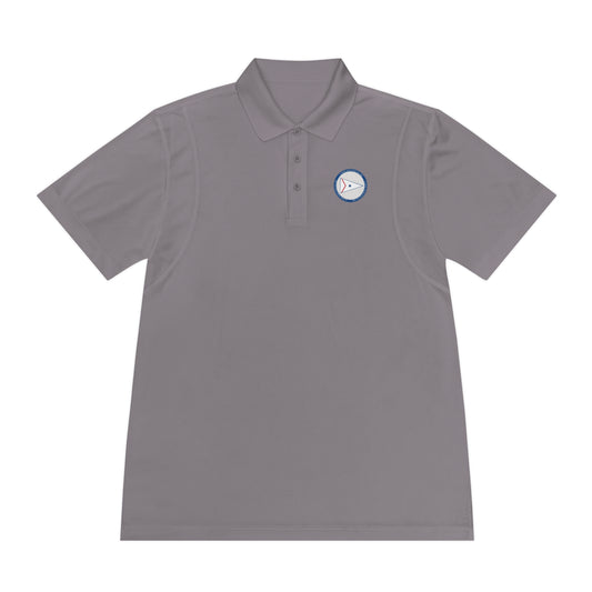 La Belle Yacth Club Logo Circle Patch Men's Sport Polo Shirt