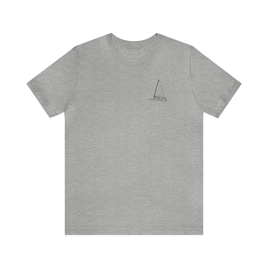 Sailing Patch - Lac LaBelle Unisex Lightweight Short Sleeve Tee