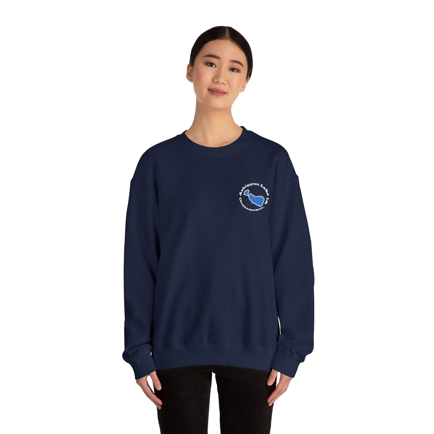 Ashippun Lake Embroidered Crewneck