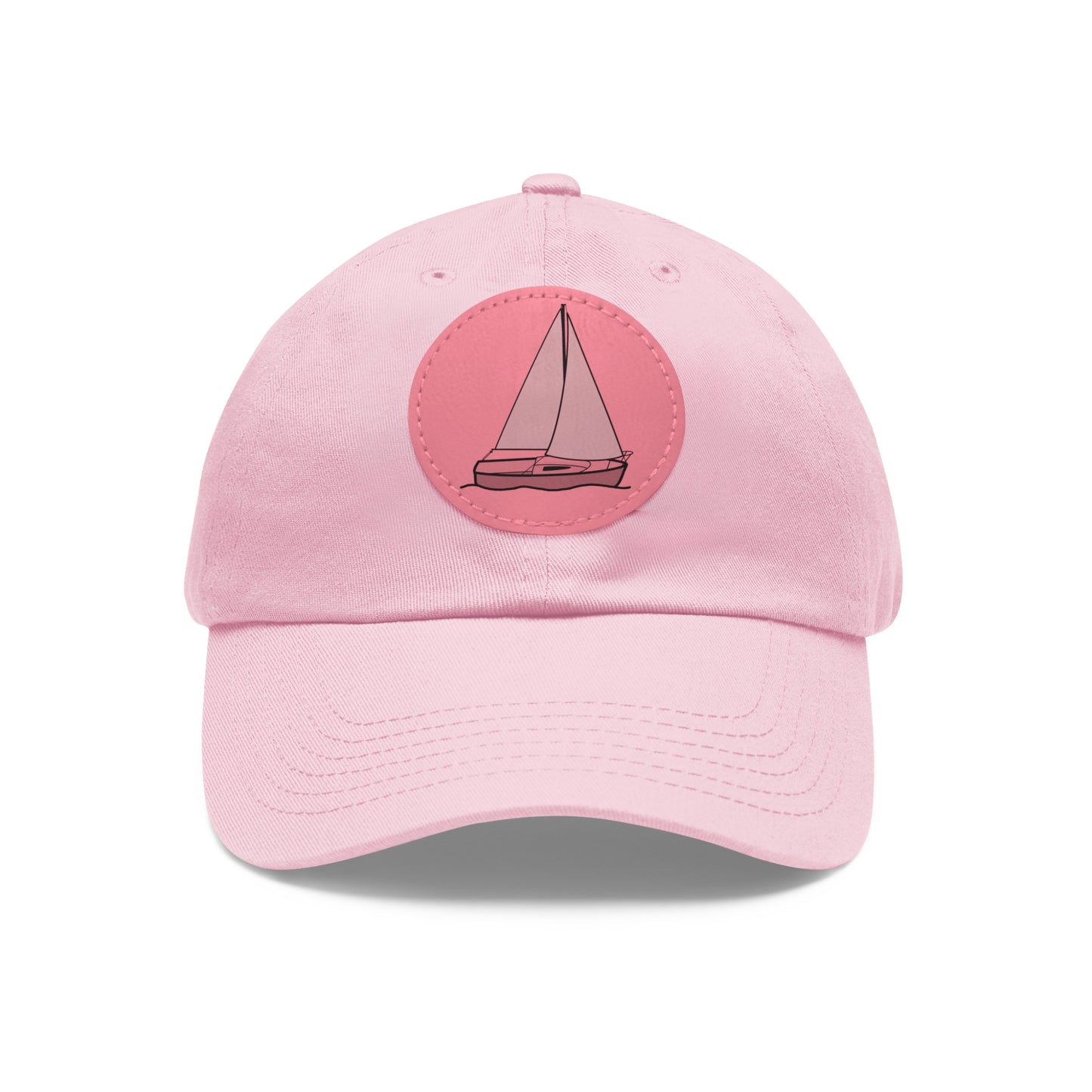 Sailboat Comfort model Hat with Leather Patch (Round)