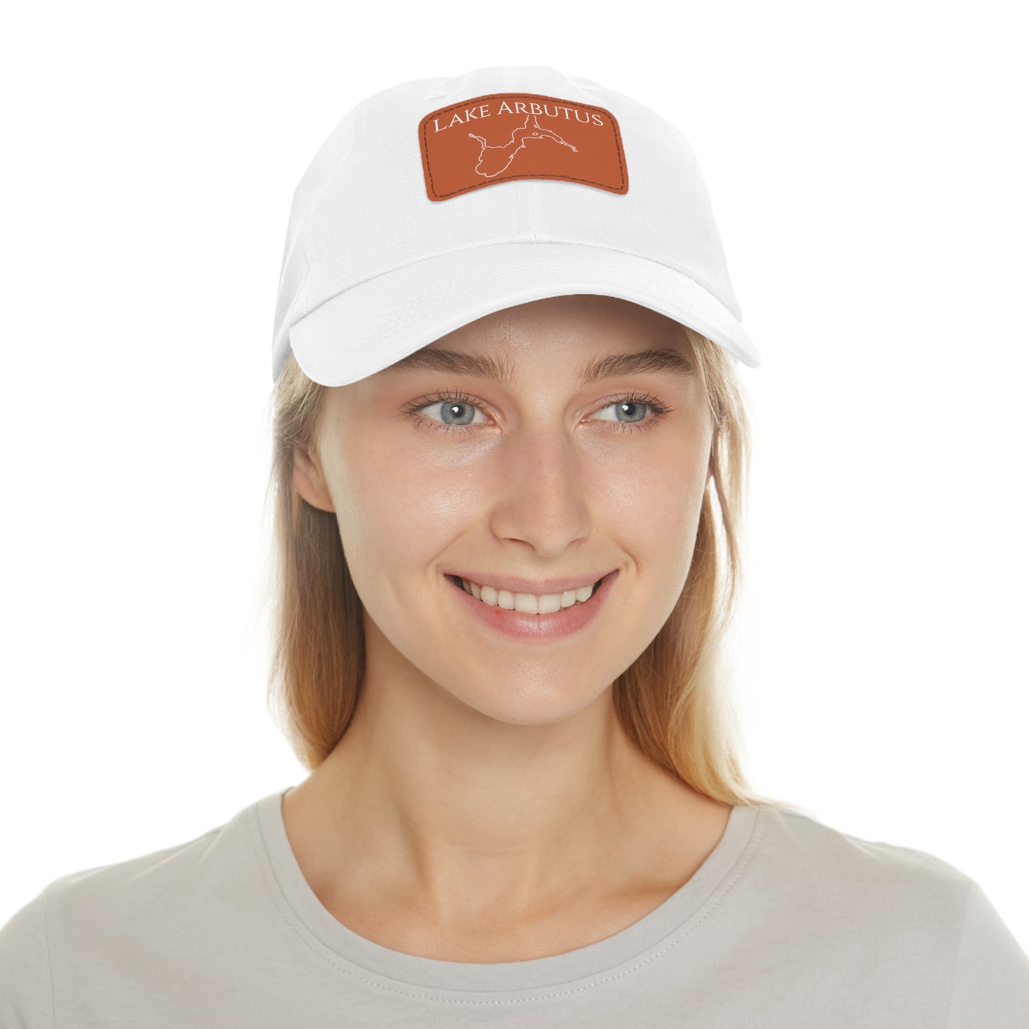 Lake Arbutus Embroidered Hat with Leather Patch