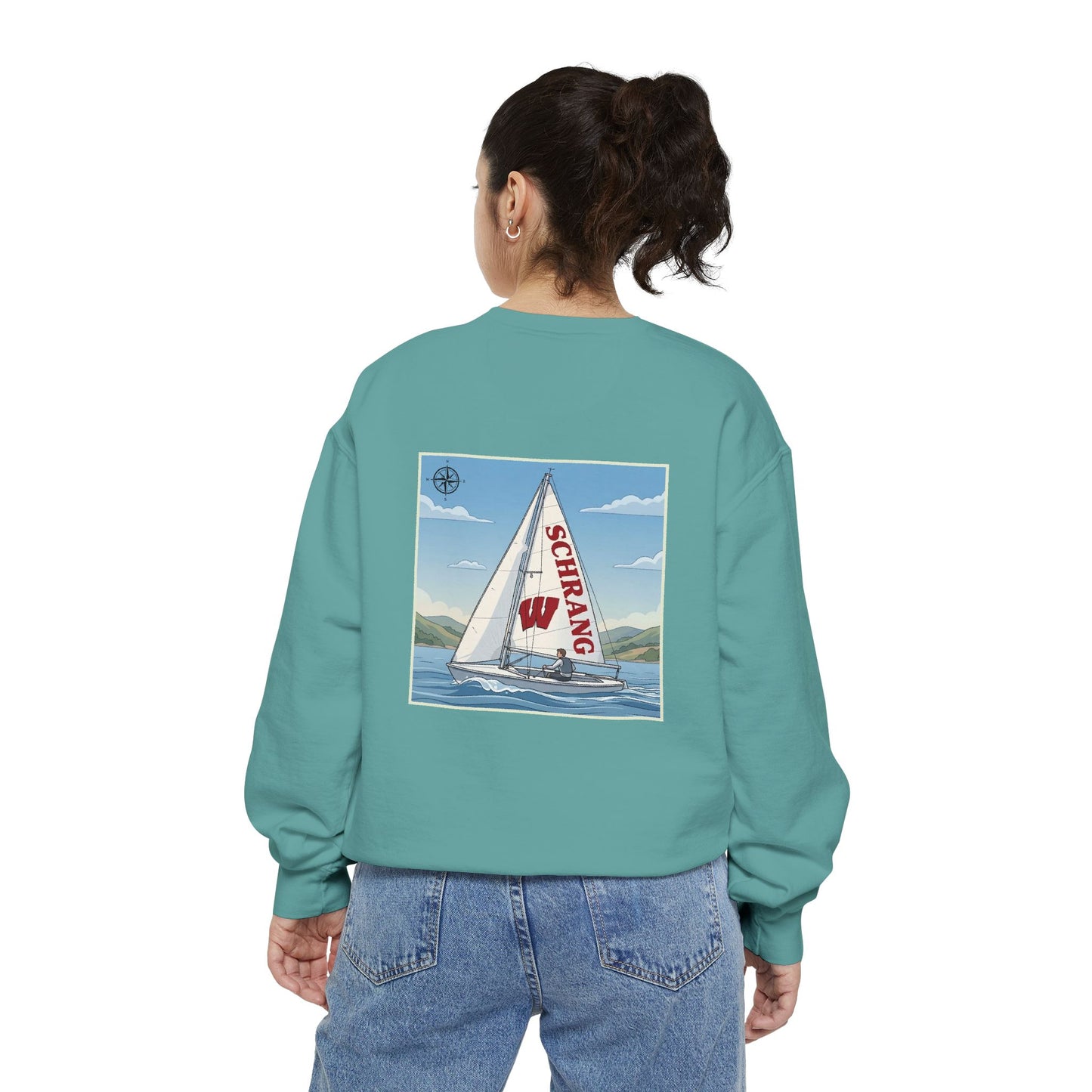 Custom Graphic Sailing - Comfort Colors Crewneck