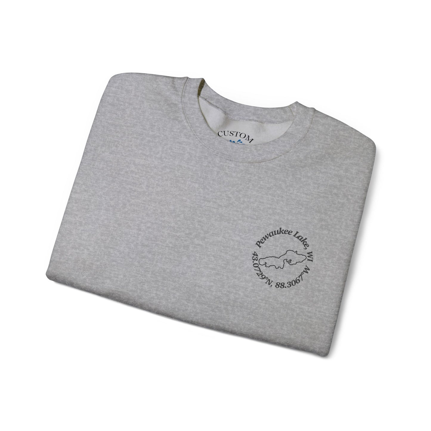 Pewaukee Lake Embroidered Crewneck Sweatshirt - Gildan