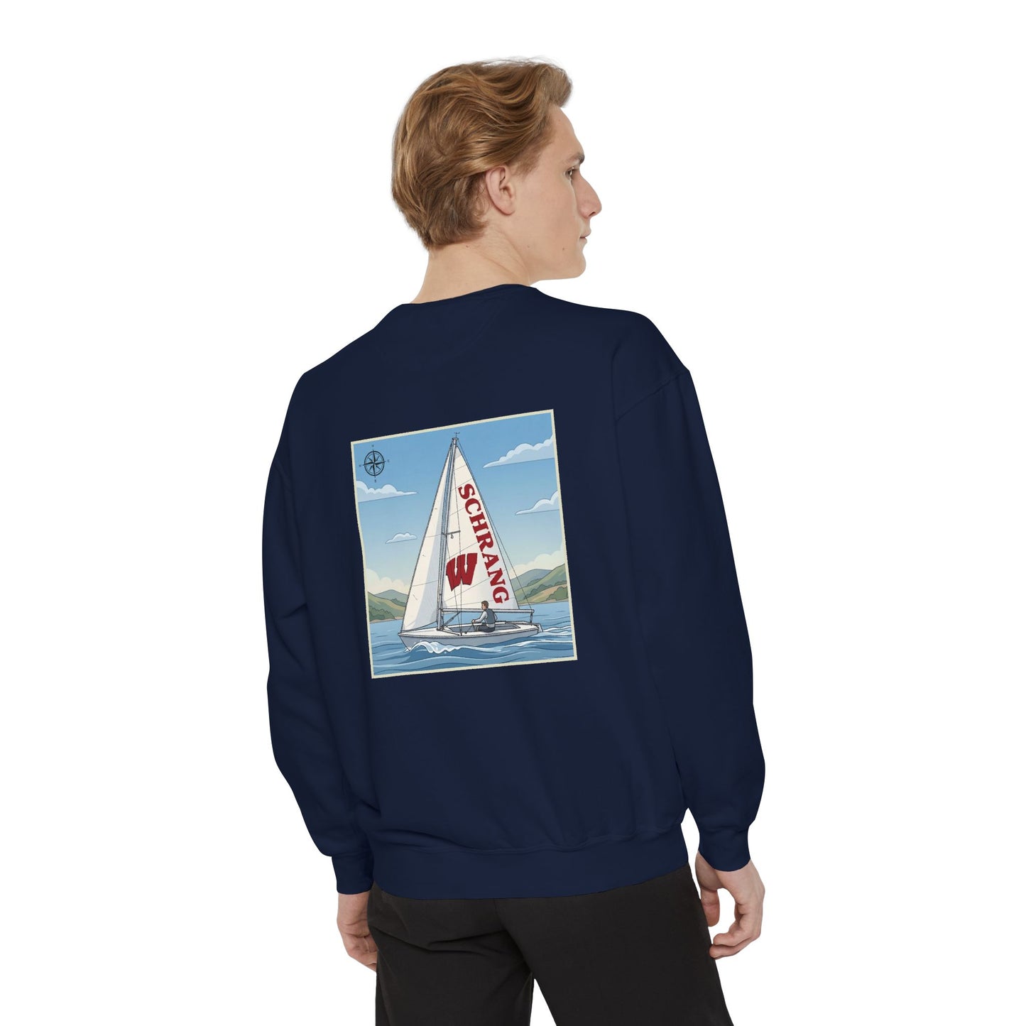 Custom Graphic Sailing - Comfort Colors Crewneck