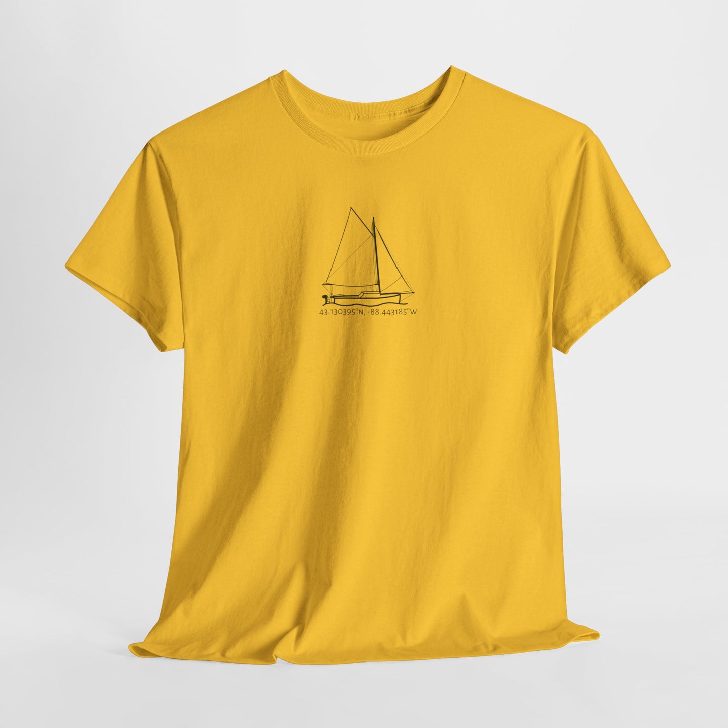 Sailboat with Motor Unisex Heavy Cotton Tee